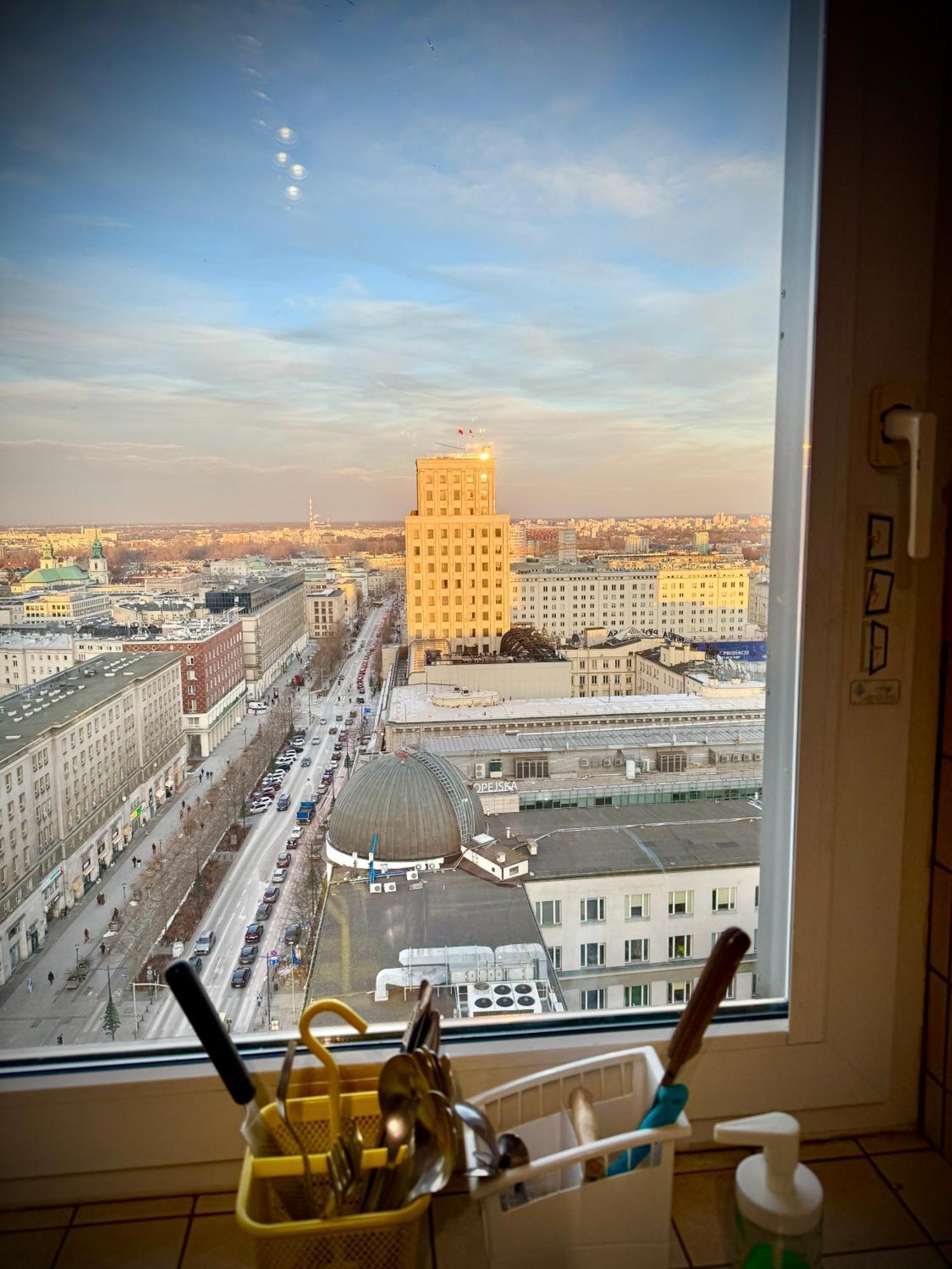 Super Apartment Yellow 2X Metro Fast Wifi 1 Gbs Netflix Panorama Miasta Warszawa Eksteriør billede