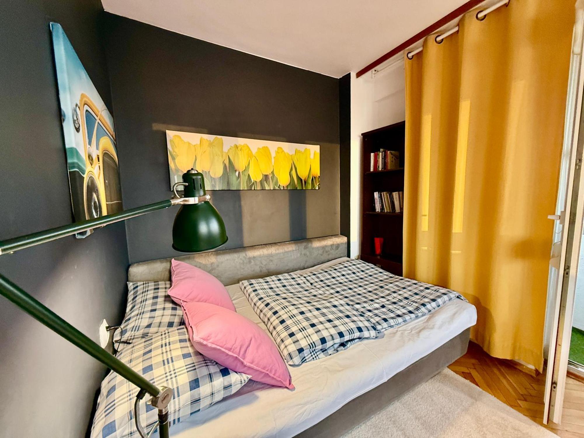 Super Apartment Yellow 2X Metro Fast Wifi 1 Gbs Netflix Panorama Miasta Warszawa Eksteriør billede
